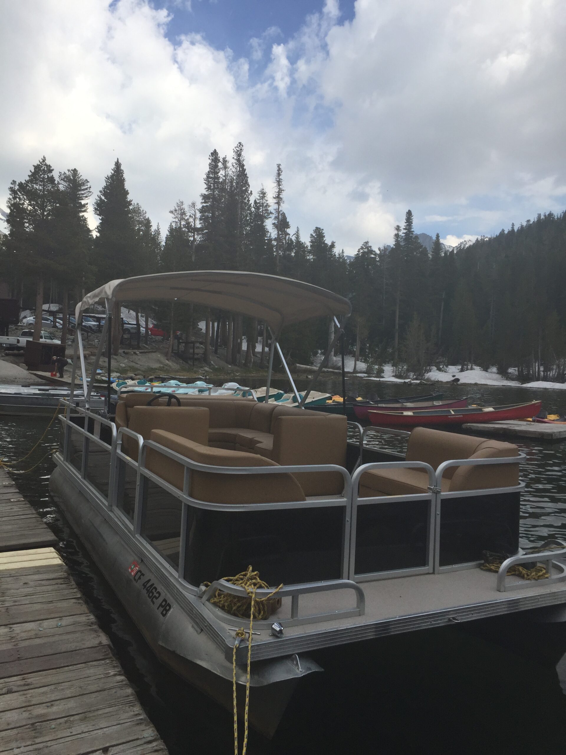 Photo of one of our 12 person pontoon boats