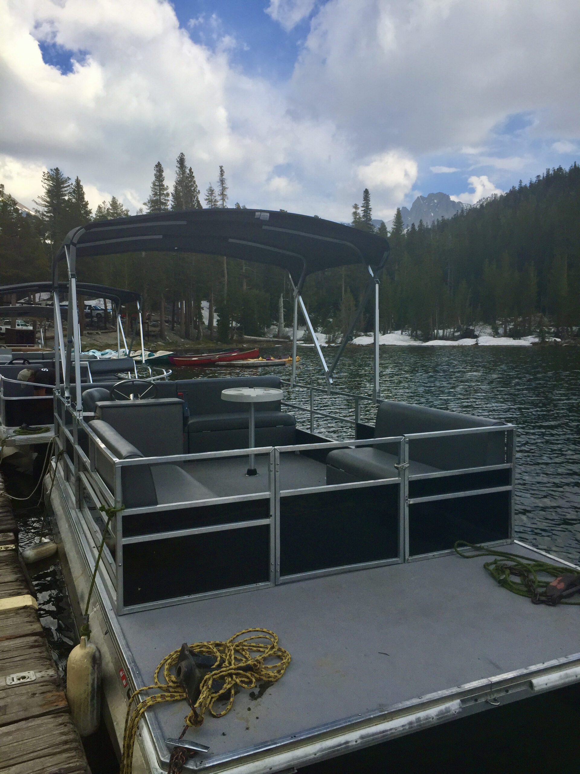 Photo of one of our 8 person pontoon boats